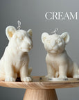 Handmade Lion Candle: Sculptural Soy Wax Animal Candle-2