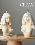 Handmade Cleopatra Soy Candle: Sculptural Bust Art-2