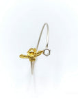 Honeycomb Bee Bracelet: Sterling Silver Adjustable Cuff