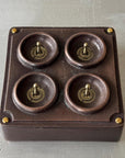 4 Gang 2 Way Antique Copper Metal Surface Mounting Conduit Light Switch