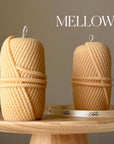 Knitting Wool Soy Pillar Candle: Handmade Home Decor-3
