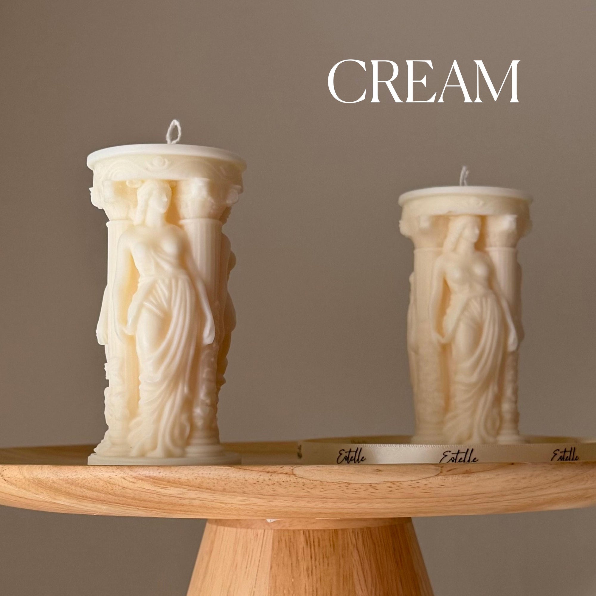 Caryatid Greek Column Soy Candle: Handmade Home Decor-2