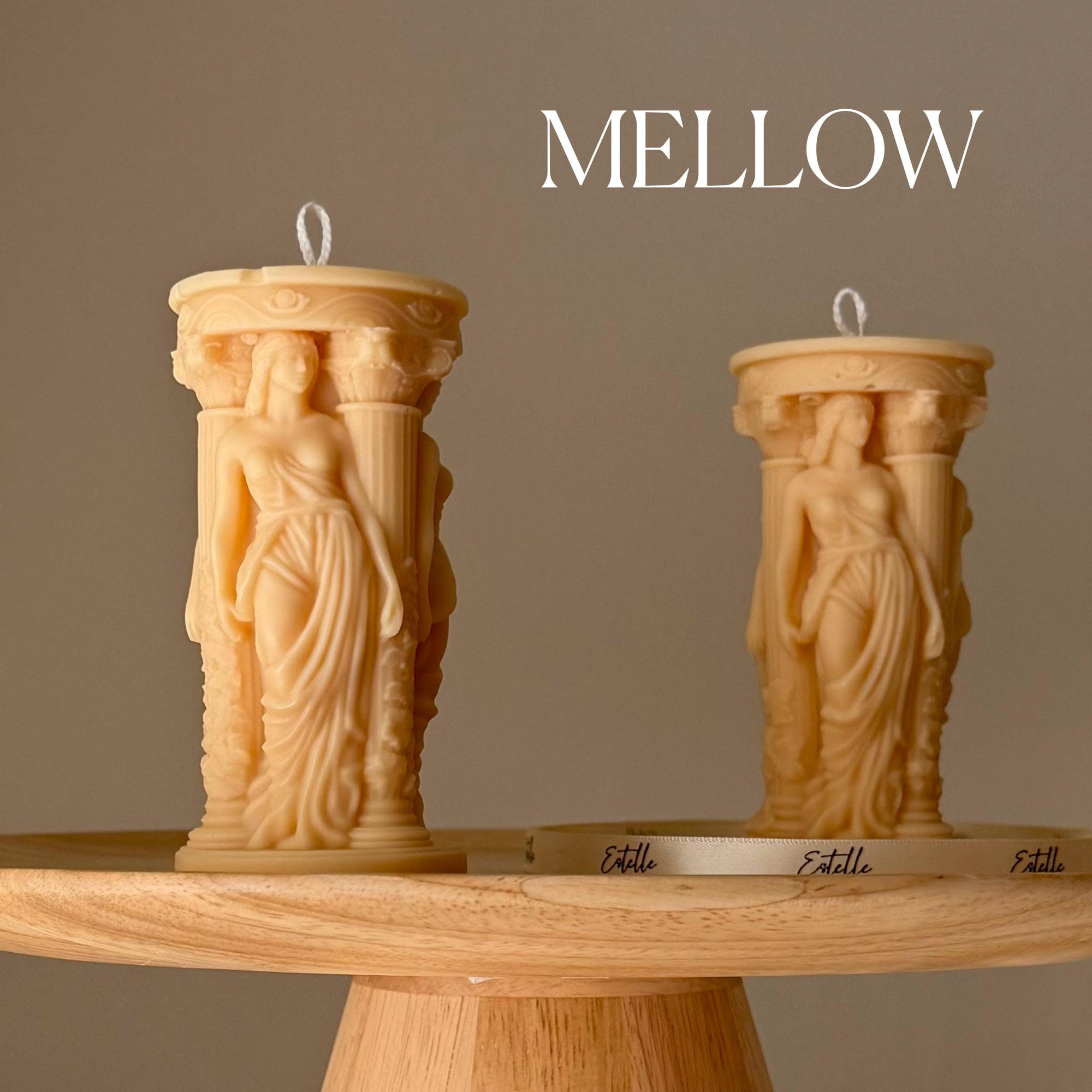 Caryatid Greek Column Soy Candle: Handmade Home Decor-3