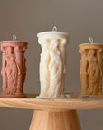 Caryatid Greek Column Soy Candle: Handmade Home Decor-0