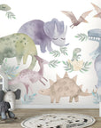 Colorful Dinosaur Wall Decals: Kids Room Decor, Peel & Stick