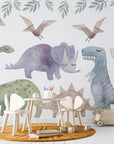 Colorful Dinosaur Wall Decals: Kids Room Decor, Peel & Stick