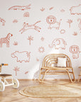 Jungle Animal Decals: Safari Nursery Decor, Removable Wall Art