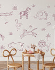 Jungle Animal Decals: Safari Nursery Decor, Removable Wall Art
