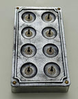 8 Gang 2 Way Solid Cast Metal Conduit Light Switch Industrial