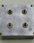 4 Gang 2 Way Solid Cast Metal Conduit Light Switch | Vintage Industrial Style