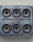 6 Gang 2 Way Solid Cast Metal Conduit Light Switch