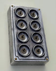 8 Gang 2 Way Toggle Light Switch | Cast Aluminium Surface Mounted