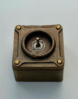 Single Gang Antique Brass Solid Conduit Toggle Light Switch - Industrial Vintage Crabtree