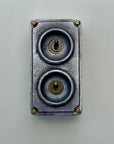 Double 2 Gang Cast Metal Toggle Light Switch | Industrial 2 Way