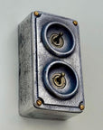 Double 2 Gang Cast Metal Toggle Light Switch | Industrial 2 Way