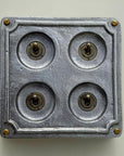 4 Gang 2 Way Solid Cast Metal Conduit Light Toggle Switch | Surface Mounted