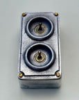 Double 2 Gang Cast Metal Toggle Light Switch | Industrial 2 Way
