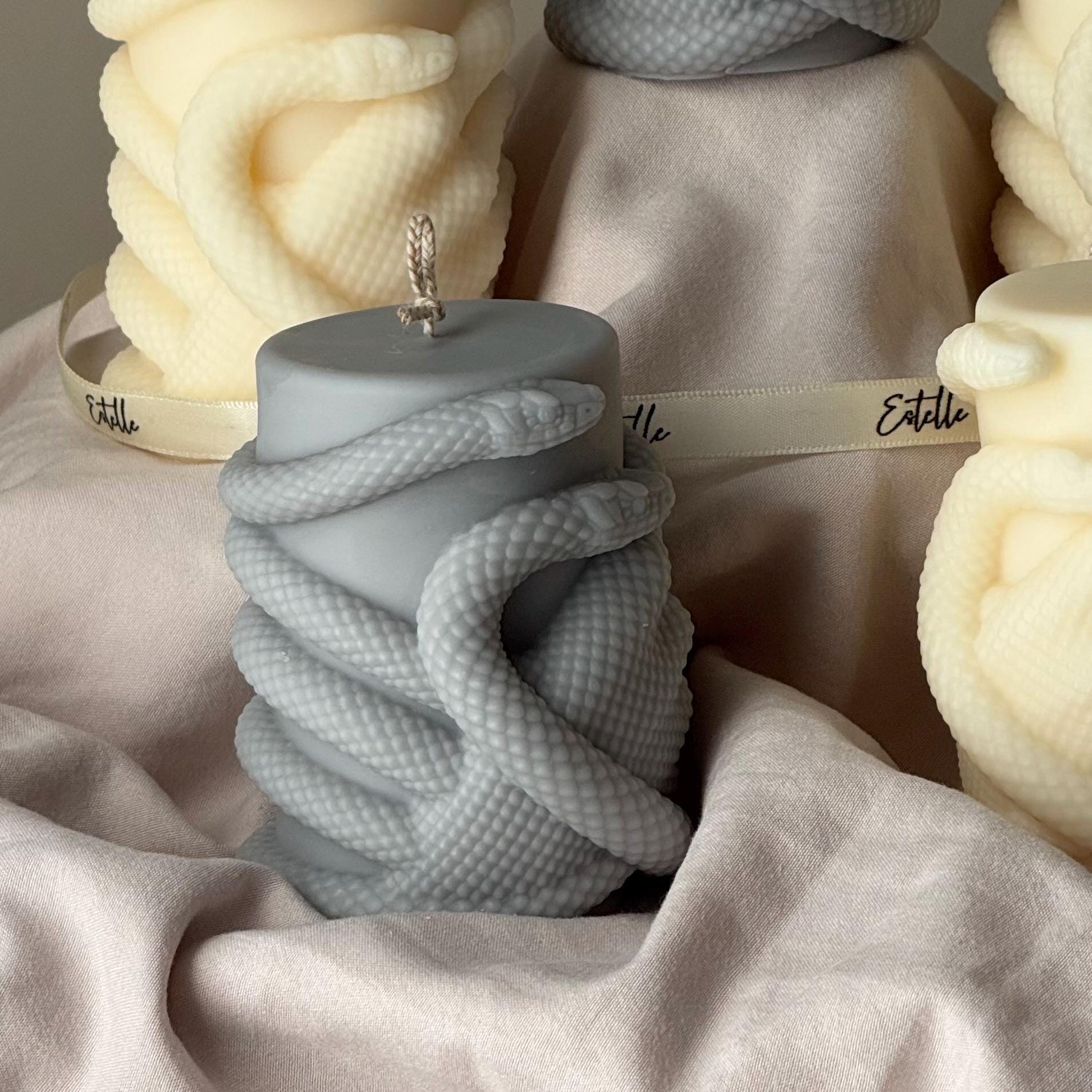 Snake Hand Pillar Candle: Serpent Design Candle, Mystical Decor, Gothic Home Accent-2