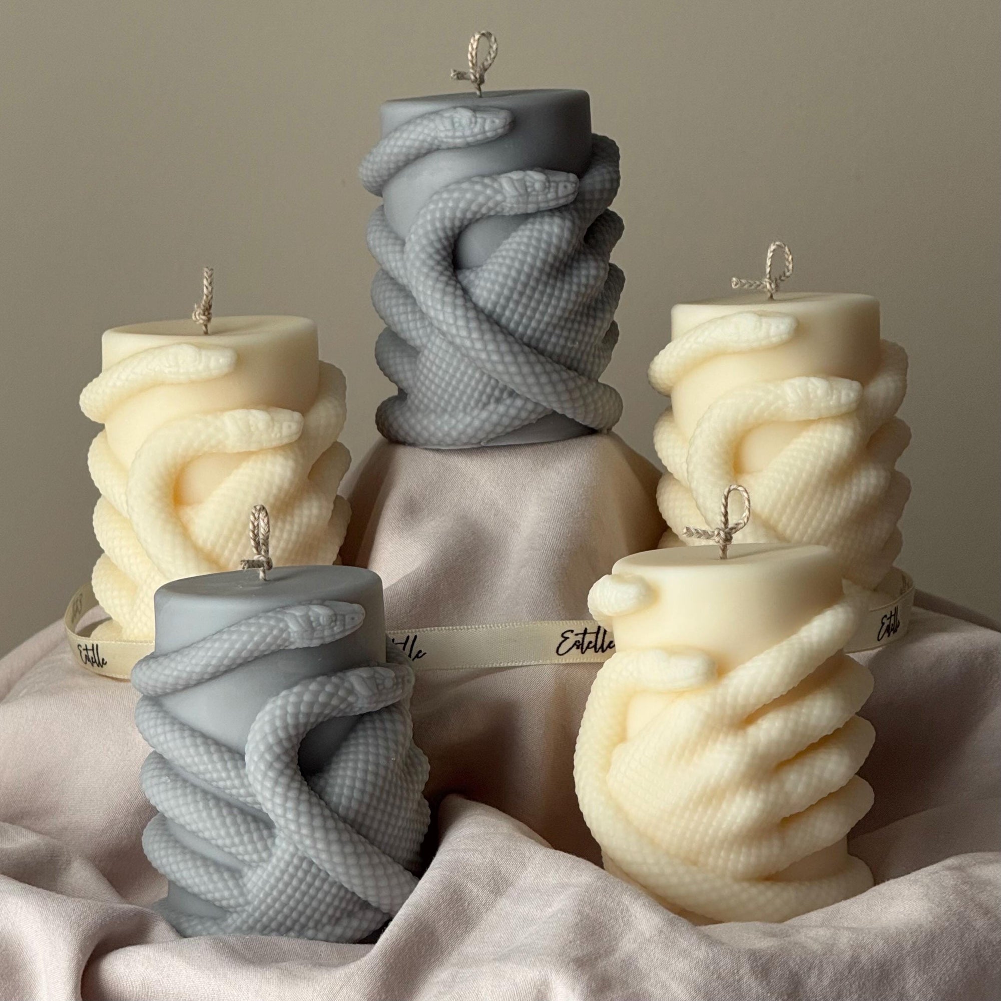 Snake Hand Pillar Candle: Serpent Design Candle, Mystical Decor, Gothic Home Accent-0