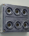 6 Gang 2 Way Solid Cast Metal Conduit Light Switch