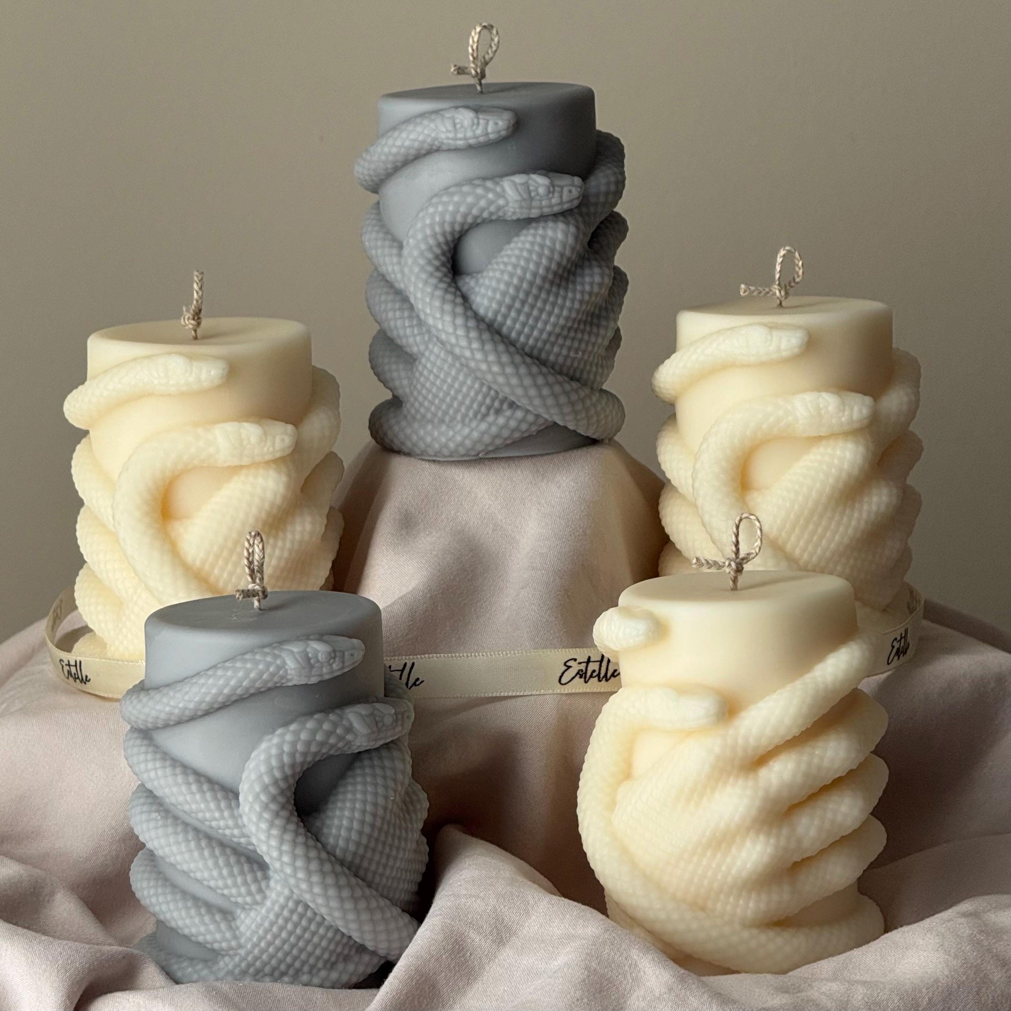 Snake Hand Pillar Candle: Serpent Design Candle, Mystical Decor, Gothic Home Accent-3