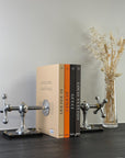 Windlass Bookend Nautical Book Holder Aluminium & Brass Organizer