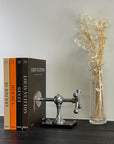 Windlass Bookend Nautical Book Holder Aluminium & Brass Organizer