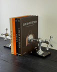 Windlass Bookend Nautical Book Holder Aluminium & Brass Organizer