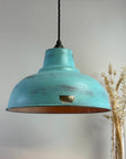 Salthouse XL Copper Verdigris Patina Lampshade Pendant Light - 14.5 Inch