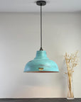 Salthouse XL Copper Verdigris Patina Lampshade Pendant Light - 14.5 Inch