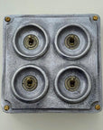 4 Gang 2 Way Solid Cast Metal Conduit Light Switch Industrial