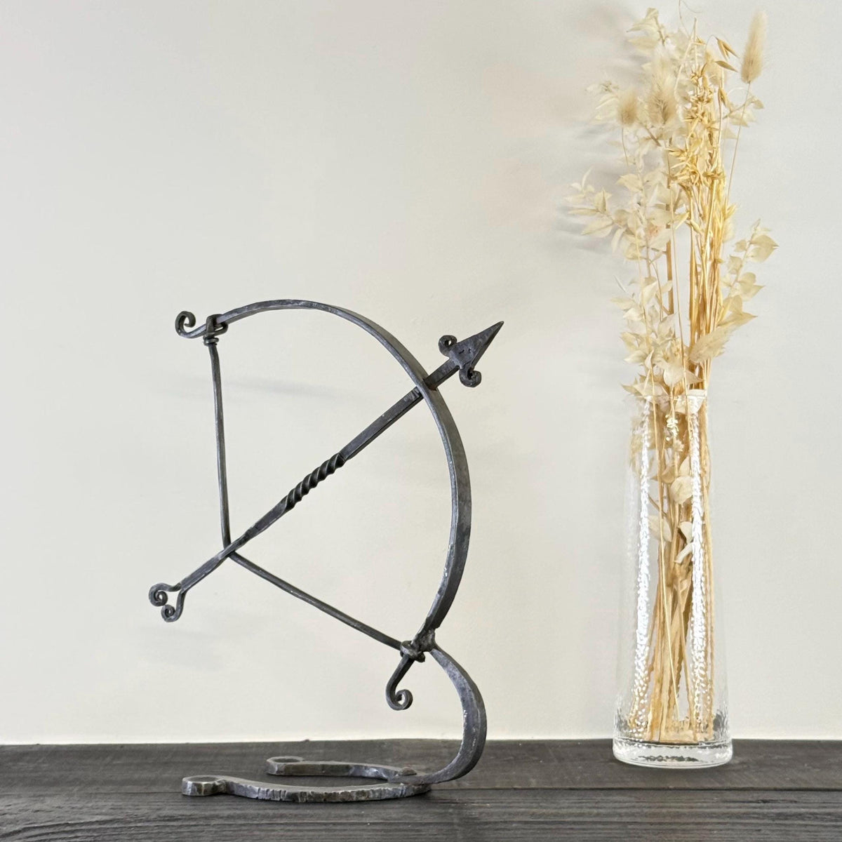 Wrought Iron Archer Sculpture | Heritage Bow &amp; Arrow Ornament