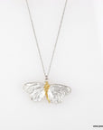 Butterfly Pendant: Gold Plated Sterling Silver (Eco Friendly Necklace)-3