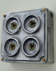 4 Gang 2 Way Solid Cast Metal Conduit Light Switch Industrial