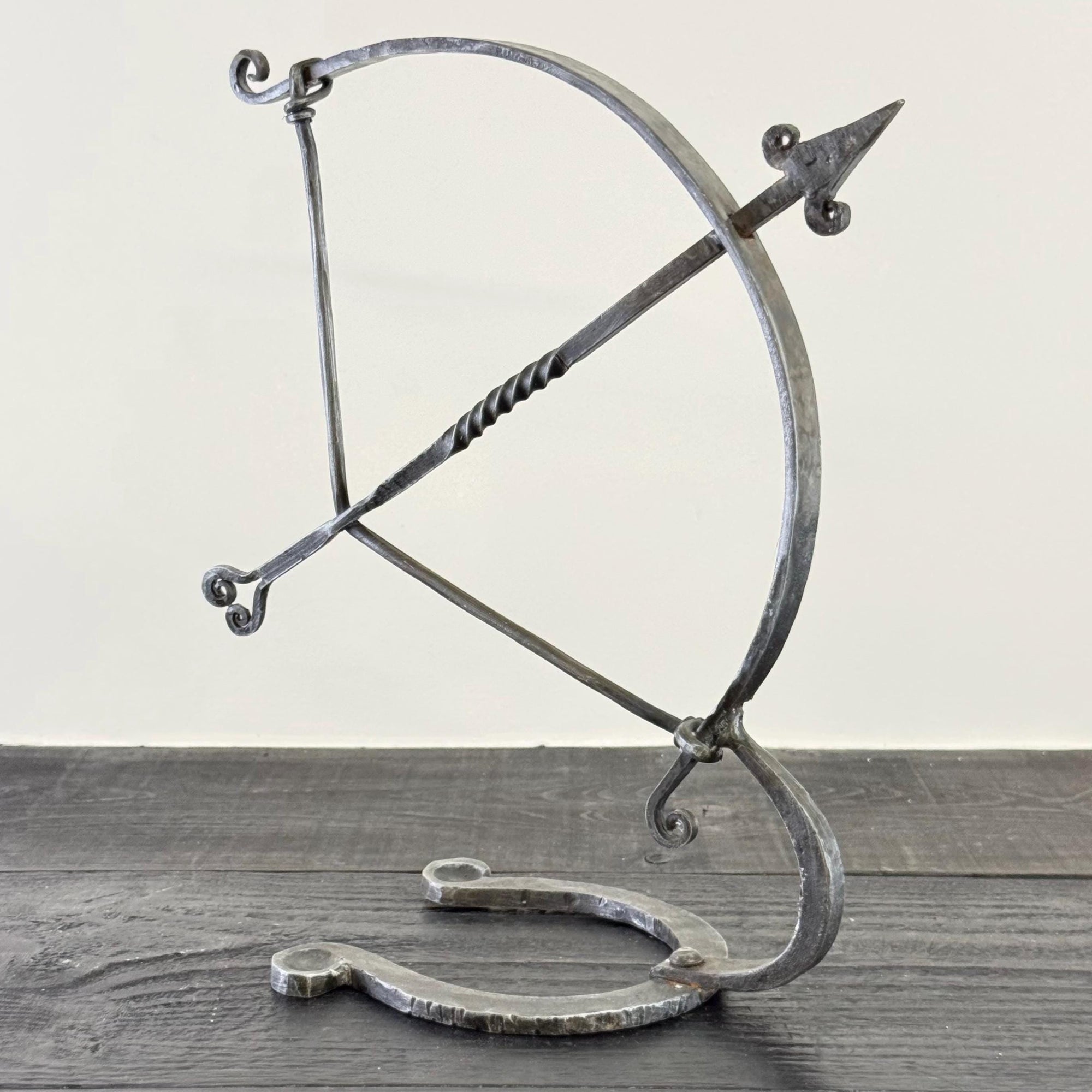 Wrought Iron Archer Sculpture | Heritage Bow &amp; Arrow Ornament