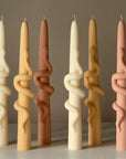 Snake Taper Soy Wax Candle: Decorative Column Pillar Candle-3