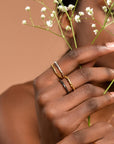 Real Olive Branch Gold Band Ring, Handmade Nature Jewelry, Organic Botanical Band, Gift for Peace & Protection, 14K Gold Plated Brass