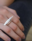 Real Olive Leaf Silver Ring, Handmade Nature Jewelry, Organic Botanical Band, Gift for Peace & Protection, Gold or Sterling Silver 925