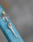 Real Olive Branch Silver Pendant Necklace, Handmade Nature Jewelry, Organic Botanical Pendant, Gift for Peace & Protection, Sterling Silver 925