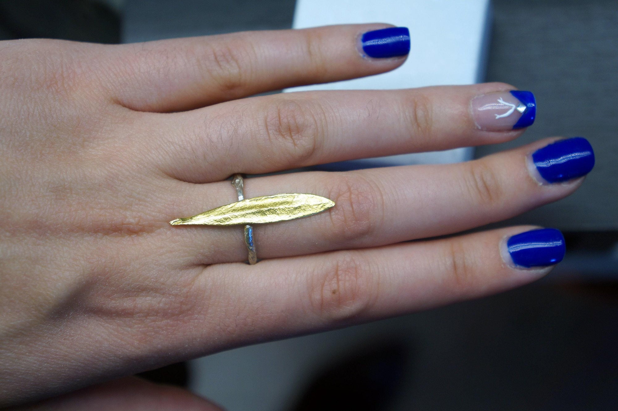 Olive Leaf Ring Sterling Silver: Adjustable Nature Inspired Jewelry-4