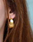 Real Olive Leaf Hoop Earrings, Handmade Nature Jewelry, Organic Botanical Hoops, Gift for Peace & Protection, Gold or Sterling Silver 925