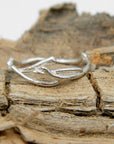 Silver Jasmine Ring, Sterling Silver Jewelry, Jasmine Branch Ring, Band Jewelry, Gift for Her, Birthday Gift for Women, Handmade Jewelry-0