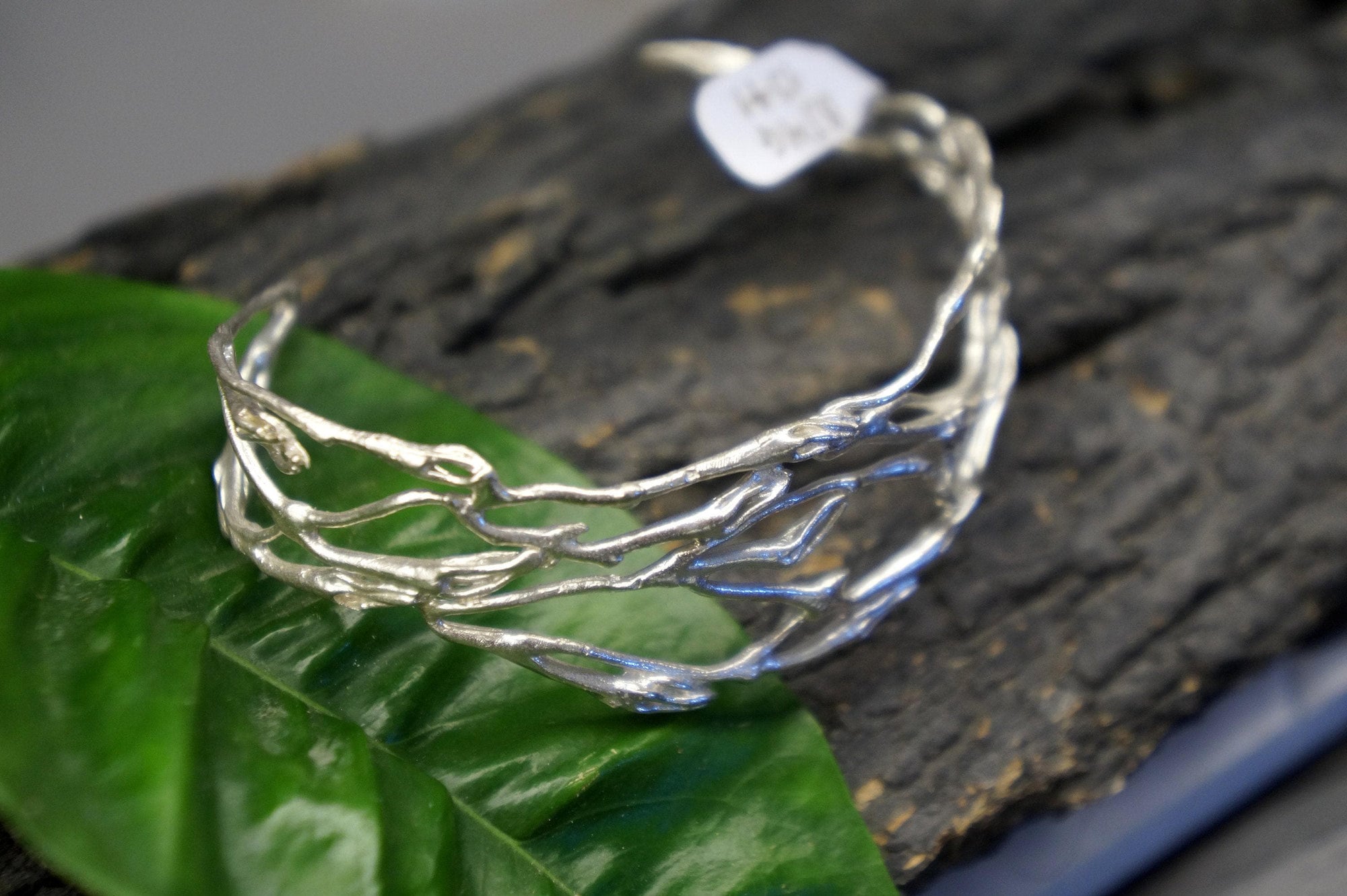 Gold Branch Bracelet, Gold-Plated Sterling Silver Jewelry, Jasmine Branch Bracelet, Handmade Gift for Her, Birthday Gift for Women-4