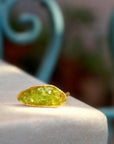 Real Mussel Shell Silver Ring with Green Murano Glass, Handmade Nature Jewelry, Organic Nature Band, Gift for Wisdom & Spirituality, Sterling Silver 925
