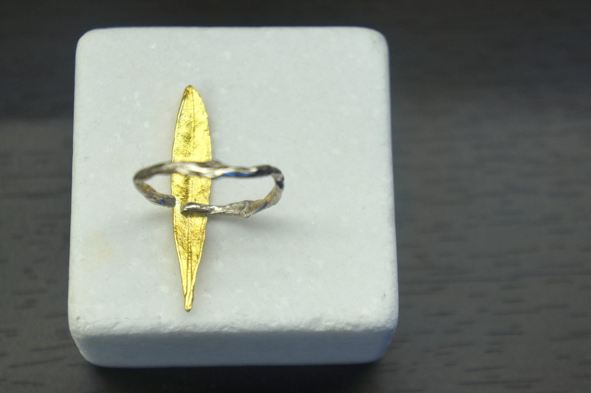 Olive Leaf Ring Sterling Silver: Adjustable Nature Inspired Jewelry-2