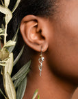 Real Olive Branch Gold Earrings, Handmade Nature Jewelry, Organic Nature Earrings, Gift for Peace & Protection, Gold or Sterling Silver 925