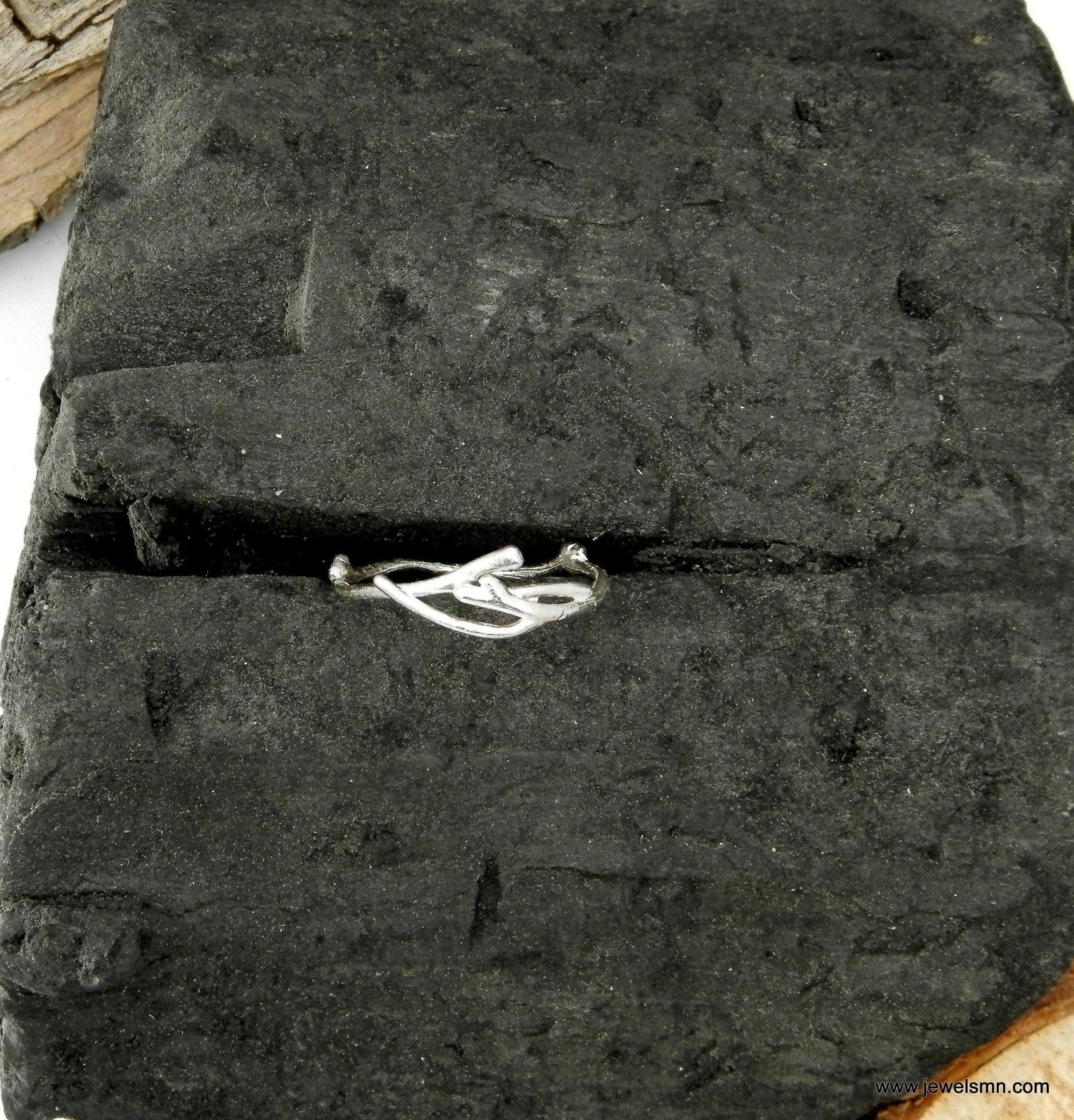 Silver Jasmine Ring, Sterling Silver Jewelry, Jasmine Branch Ring, Band Jewelry, Gift for Her, Birthday Gift for Women, Handmade Jewelry-1