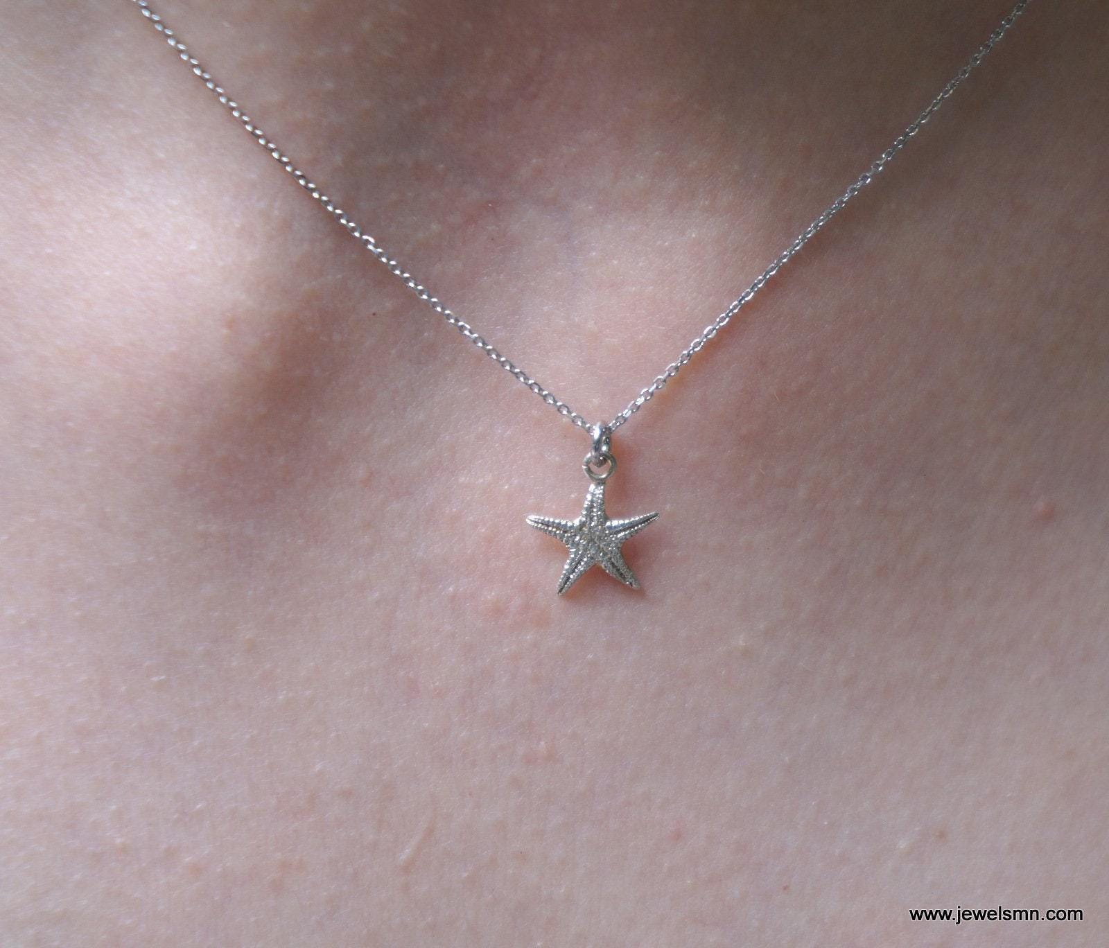Tiny Real Starfish Necklace - Minimalist Eco-Friendly Jewelry-1