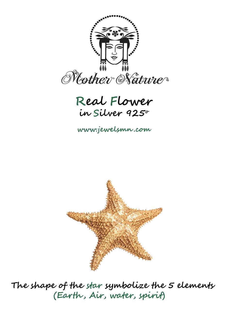 Nature-Inspired Starfish Bracelet, Two Tone Silver and Gold (Adjustable Cuff)-2