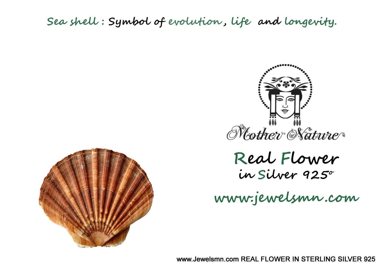 Shell Cuff Bracelet: Sterling Silver with Gold Plating - Adjustable Fit-2